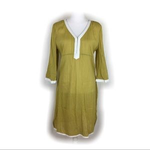 NWOT Athleta Mustard Yellow Cotton Swim Cover Up